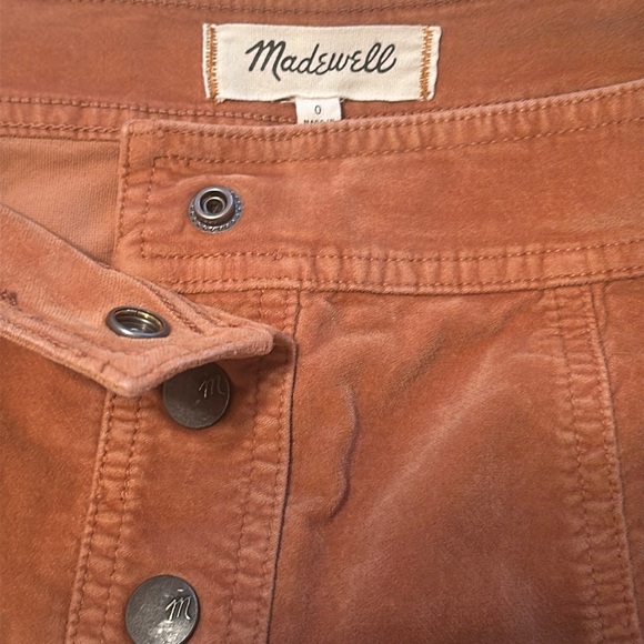 NEW Madewell Velveteen A-Line Mini Skirt (Button-Front Edition) - Picture 10 of 14